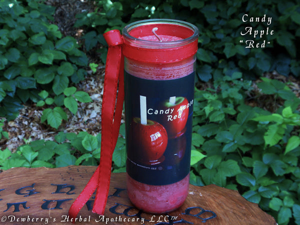 CANDIED APPLE RED 7-Day Vigil Prayer Candle For Celebrate Autumn, Harvest, Lammas, Mabon