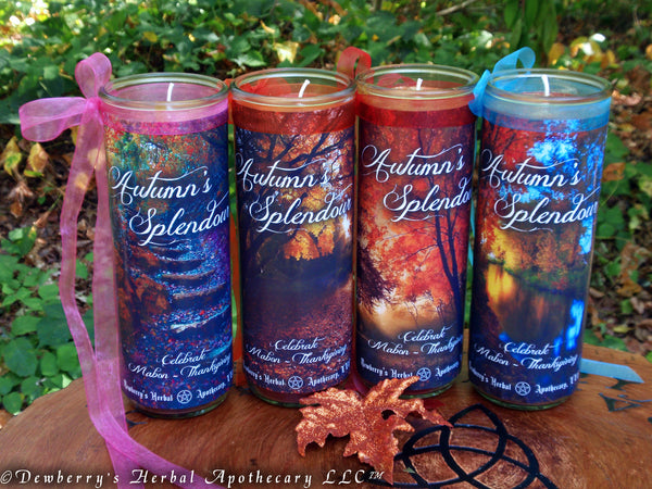 AUTUMN'S SPLENDOUR Vigil Jar Illuminary. Celebrate Mabon-Thanksgiving, Autumn Magick, Home Alquemie