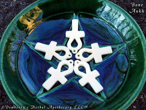 BONE ANKH Hand Carved Pendant Set Of 5. Eternity, Everlasting Life, Egyptian Honoring